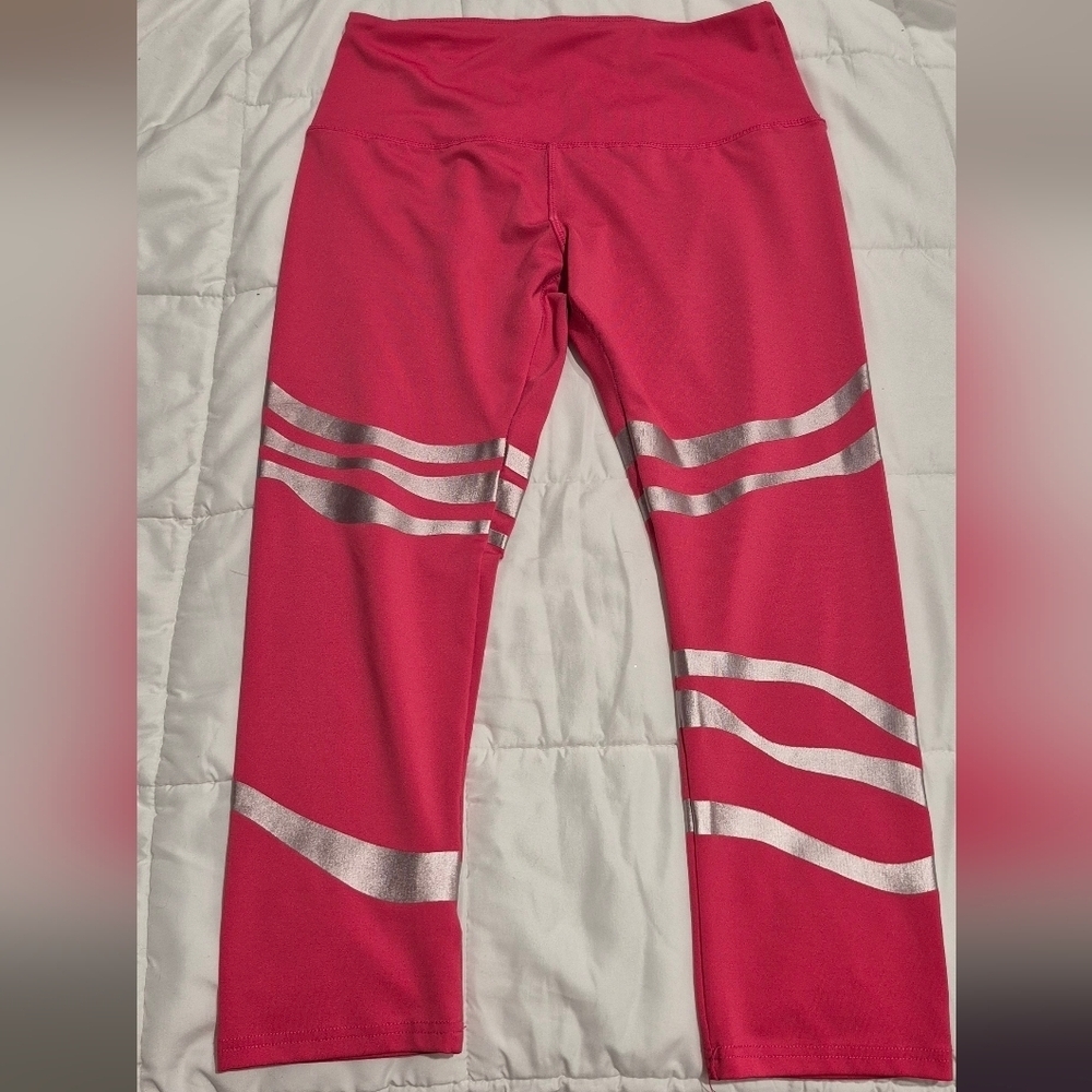Vibrant Pink and Silver Leggings